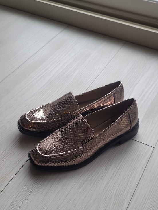 Dolce Vita Shoes - Dolce Vita Fran Snake Embossed Slip On Loafer In Bronze